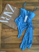 Zara nowe niebieskie body