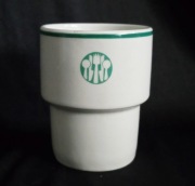 Kubek barowy Lubiana prl do kakao kompotu retro nóż widelec  łyżka