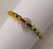 *Dje* Bransoletka na rękę - chalcedon, sznurek