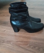 Gabor skórzane kozaki damskie na obcasie r.41 26 cm.