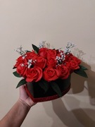 Flower box serce walentynki zaręczyny 