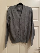 Sweter męski H&M L.O.G.G 100% bawełna, szary, klasyczny krój