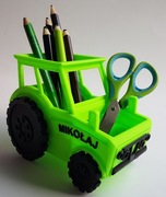 Traktor organizer sorter na kredki,imię, do szkoły