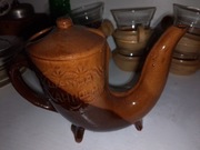 Karafka róg glina vintage 