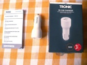 Nowa ładowarka samochodowa na 2 gniazda USB z diodą LED, 12/24V 3A, 30W