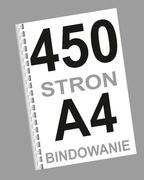 książka ksero A4 mono do 450 stron + bindowanie