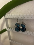 KOLCZYKI kolor turkusowy dł. 5 cm ORSAY