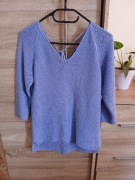 Sweterek niebieski roz.S/M wymiary opis