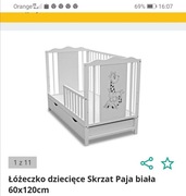 Łóżeczko dziecięce + barierka