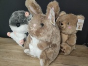 Królik maskotka pluszak koc 100x150 kocyk 2w1 chomik niedźwiadek 