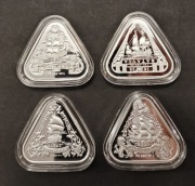 Shipwrecks - Batavia, Zeewijk, Zuytdorp, Vergulde Draeck 4x1oz srebro