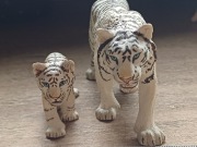 Schleich Mały i duży biały tygrys
