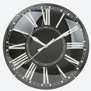 Piękny Czarny Zegar ścienny  32cm na bateria AA 