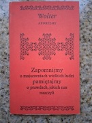 Wolter - Aforyzmy. Biblioteczka Aforystów