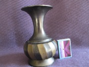 VINTAGE MOSIĘZNY WAZON DWUKOLOROWY POKRYTY PATYNĄ