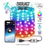 Lampki choinkowe led smart inteligentne 10m gratis