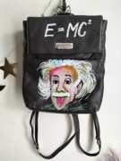 Świetny unikatowy mały plecak artystyczny vintage retro Pinterest 