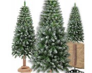 CHOINKA SZTUCZNA NA PNIU PIĘKNA SOSNA DIAMENTOWA GĘSTA OŚNIEŻONA 180 CM