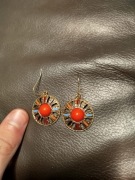 Kolczyki boho kolorowe wiszące okrągłe etniczne retro damskie