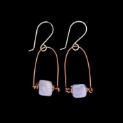 Frozen Spirit – ręcznie robione kolczyki z miedzi i niebieskich kamieni