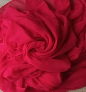 Tkanina czerwony szyfon na odzież dekorację 220x 110
