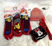 Zestaw akcesoriów dla dziecka skarpetki torebka opaska czapka Disney mix
