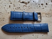 Pasek do zegarka 24mm – skórzany niebieski 