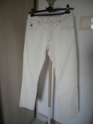 HANSEN&JACOB KREMOWE BRYCZESY CASUAL + T-SHIRT ZARA HAWAJE M W30 L34 