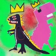 Obraz POPART w ramie 36x36cm LUXURY PAINTING  ręcznie malowany  na prezent.