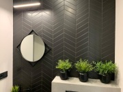 Czarna francuska jodełka mała Equipe Chevron mat