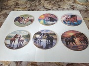 Drewniane podkładki pod kubki 6 sztuk 