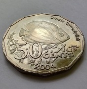 WYSPY KOKOSOWE 50 Cents 2004 ryba MENNICZA