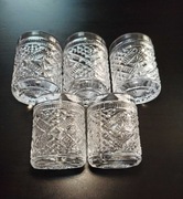 Szklanki Kieliszki do whisky Kryształowe 5 szt. Nie PRL