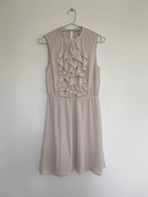 H&M * kremowa beżowa sukienka wizytowa koktajlowa * 36 S