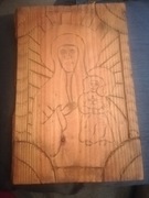 Płaskorzeźba Matka Boska z Dzieciątkiem St. Trocki