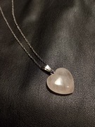 Naszyjnik kwarc różowy serce miłość kryształ zodiak pozytywna energia