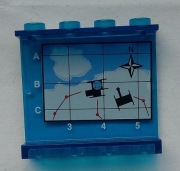 LEGO 4215pb039 Panel Trans-Dark Blue 1 x 4 x 3 z naklejką 6575