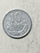 Moneta 10 groszy z roku 1968 . PRL .