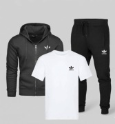 Dres/Zestaw/Komplet  Męski ADIDAS 3w1 – Bluza (Zamek) + T-shirt + Spodnie 