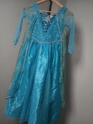 Strój przebranie sukienka niebieska Elsa disney kraina lodu r.7-8l.