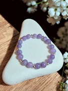 Bransoletka z kamieni naturalnych i srebra 925 anhydryt 