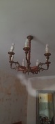 Żyrandol I kinkiet mosiężne tylko w komplecie.