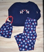 17^ Primark świąteczna piżama z workiem na prezenty polar reniferki 40/42