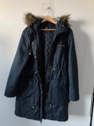 Granatowa Parka Zimowa Damska L 40 HM