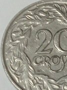 20 GROSZY 1923 - WADA TŁOCZENIA AWERS I REWERS 