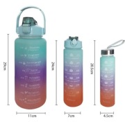 Bidon na wodę zestaw 3 sztuk 2l 900 ml 300 ml