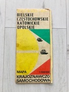 Mapa woj. bielskie częstochowskie katowickie 1984