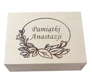 Duże pudełko na pamiątki, XXL, 30/40 cm, pudełko wspomnień, drewniane 
