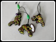 Zawieszki żółwie ninja 3 sztuki komplet 