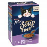 Mokra Karma Felix SOUP Original 6x48g MIX MIĘSNO-RYBNY Różnorodność SMAKÓW